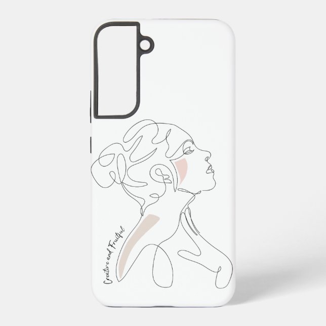 Coque Samsung Galaxy Dessin d'art en ligne - Créatif et Fruit (Verso)