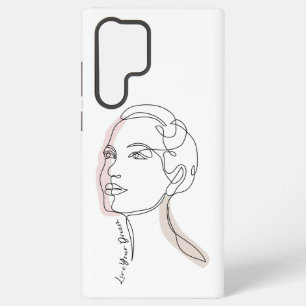 Coque Samsung Galaxy Dessin d'art en ligne de femme - Réalisez vos rêve