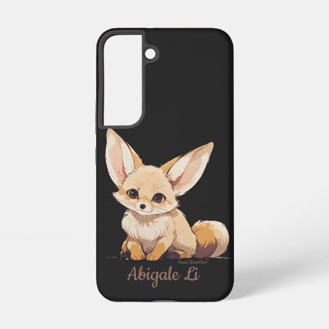 Coque Samsung Galaxy Dessin d'un Fennec, Renard du Désert, dans le styl (Verso)