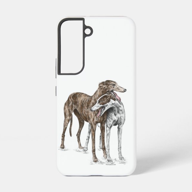 Coque Samsung Galaxy Deux Greyhound Friends Dog Art (Verso)