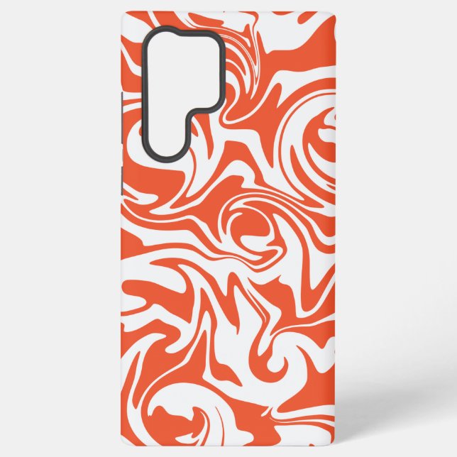 Coque Samsung Galaxy Déversement - Orange et blanc (Verso)