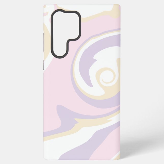Coque Samsung Galaxy Déversement - Rose pastel, Jaune et Violet  (Verso)