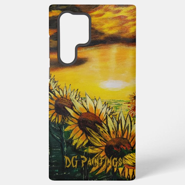 Coque Samsung Galaxy DG Paintings Sunflower Fields Phone Case (Verso)