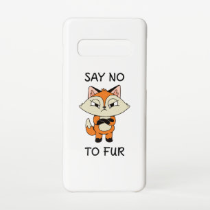Coque Samsung Galaxy S10 Dites non à Fur - Triste Fox