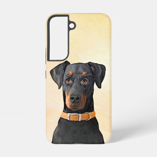Coque Samsung Galaxy Doberman Pinscher Peinture non découpée Art origin (Verso)