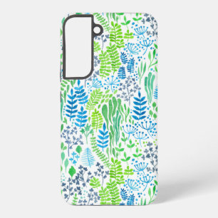 Coque Samsung Galaxy Doodle floral aquarelle blanc
