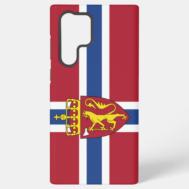 Coque Samsung Galaxy Dossier téléphonique du drapeau norvégien (Verso)