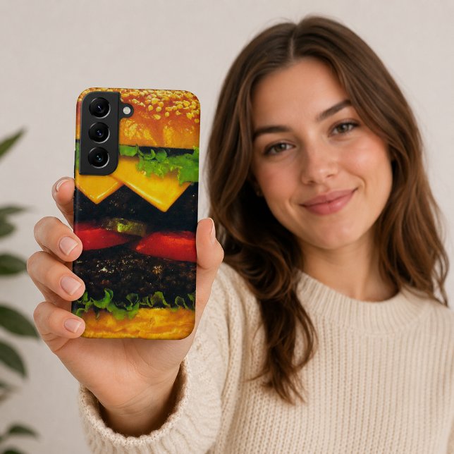 Coque Samsung Galaxy Double Deluxe Hamburger au fromage (Double Deluxe Hamburger with Cheese Samsung Galaxy Case)