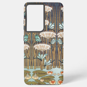 Coque Samsung Galaxy Dragonflies Water Lilies Marais Art Nouveau