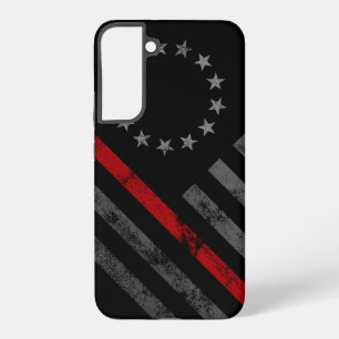 Coque Samsung Galaxy Drapeau Américain Betsy Ross Vintage Ligne Rouge