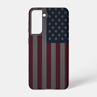Coque Samsung Galaxy Drapeau américain Maillage métallique