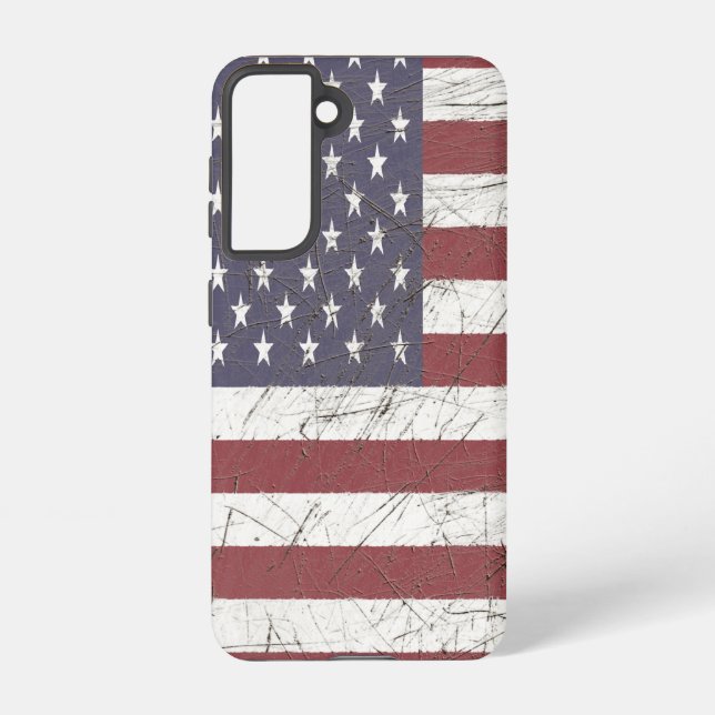 Coque Samsung Galaxy Drapeau américain usé (Verso)