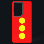 Coque Samsung Galaxy Drapeau de Christiania<br><div class="desc">Freetown Christiania,  aussi connue sous le nom de Christiania,  est une communauté et une commune intentionnelle dans l'arrondissement de Christianshavn dans la capitale danoise de Copenhague sur l'île d'Amager. Drapeau de Christianie Les trois points représentent les trois "Je suis dans le nom "Christiania".</div>