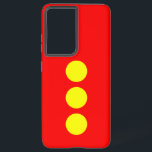 Coque Samsung Galaxy Drapeau de Christiania<br><div class="desc">Freetown Christiania,  aussi connue sous le nom de Christiania,  est une communauté et une commune intentionnelle dans l'arrondissement de Christianshavn dans la capitale danoise de Copenhague sur l'île d'Amager. Drapeau de Christianie Les trois points représentent les trois "Je suis dans le nom "Christiania".</div>