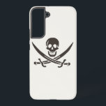 Coque Samsung Galaxy Drapeau de crâne obsidien Drapeau de pirate Calico<br><div class="desc">Un faible crâne grondait à travers les vagues, non pas de la tempête qui brasse à l'horizon, mais de la gorge du capitaine Jack. Ses yeux sombres, généralement rayonnants de mauvais goût, brillaient d'un étincelle tandis qu'il inspectait le navire qui approchait. La "Revenge", son sloop, s'est légèrement inclinée dans l'eau...</div>