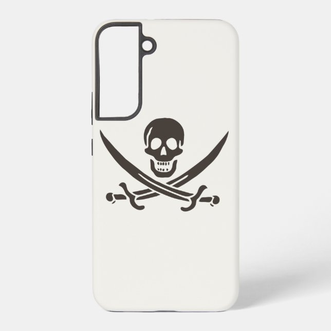 Coque Samsung Galaxy Drapeau de crâne obsidien Drapeau de pirate Calico (Verso)