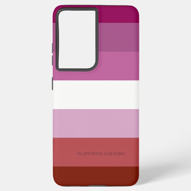 Coque Samsung Galaxy Drapeau de fierté lesbienne de SlipperyJoe féminin (Verso)