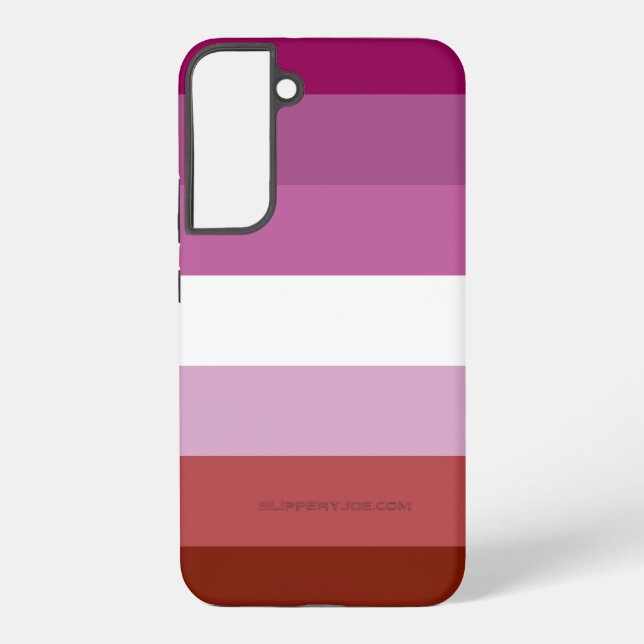 Coque Samsung Galaxy Drapeau de fierté lesbienne de SlipperyJoe's fémin (Verso)