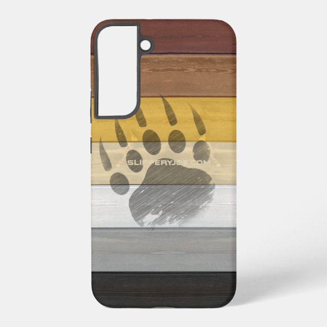 Coque Samsung Galaxy drapeau de la fierté de l'ours de SlipperyJoe's te (Verso)