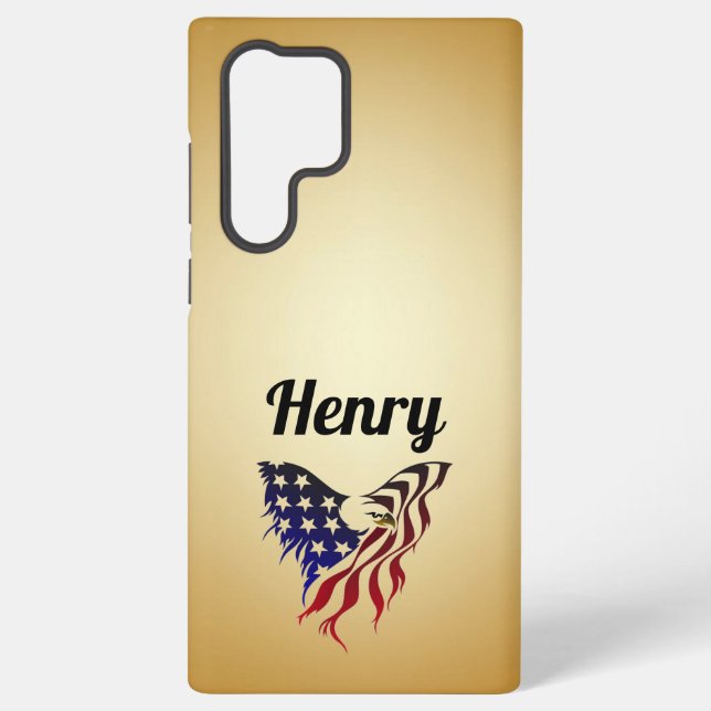 Coque Samsung Galaxy Drapeau de l'aigle d'Henry (Verso)