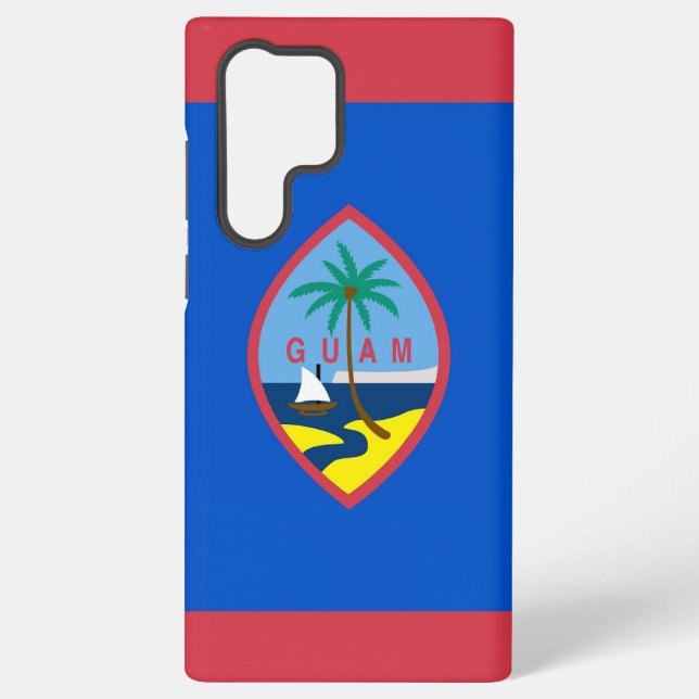 Coque Samsung Galaxy Drapeau Samsung Galaxy S22 Ultra Coque de Guam (Verso)