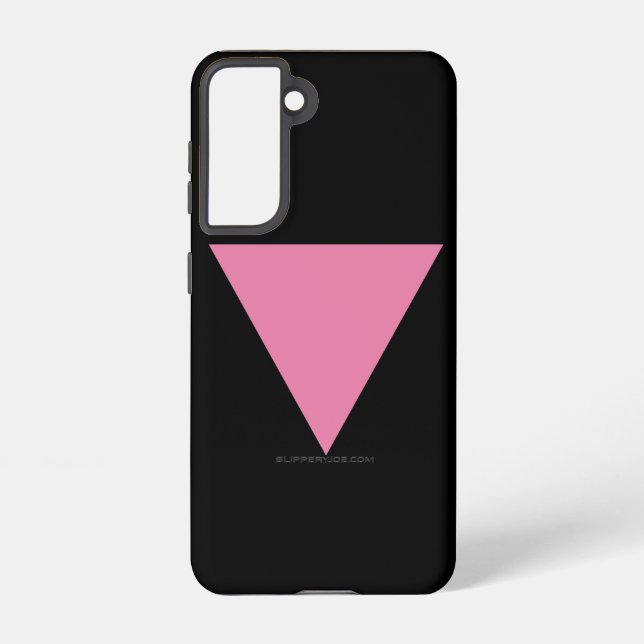 Coque Samsung Galaxy Drapeau triangle rose de SlipperyJoe Symbole rose  (Verso)