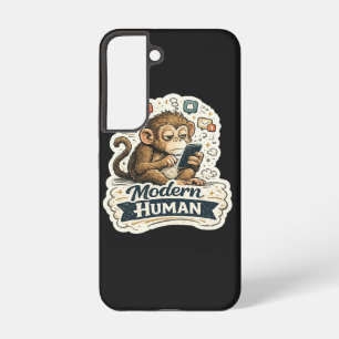 Coque Samsung Galaxy Drôle de singe humain moderne Smartphone Réseaux s