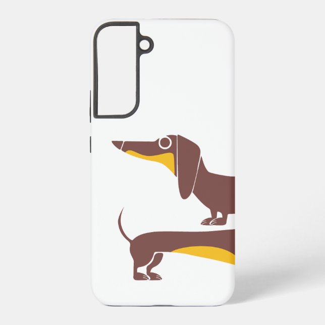 Coque Samsung Galaxy Drôle mignon dachshund pour parent chien long (Verso)