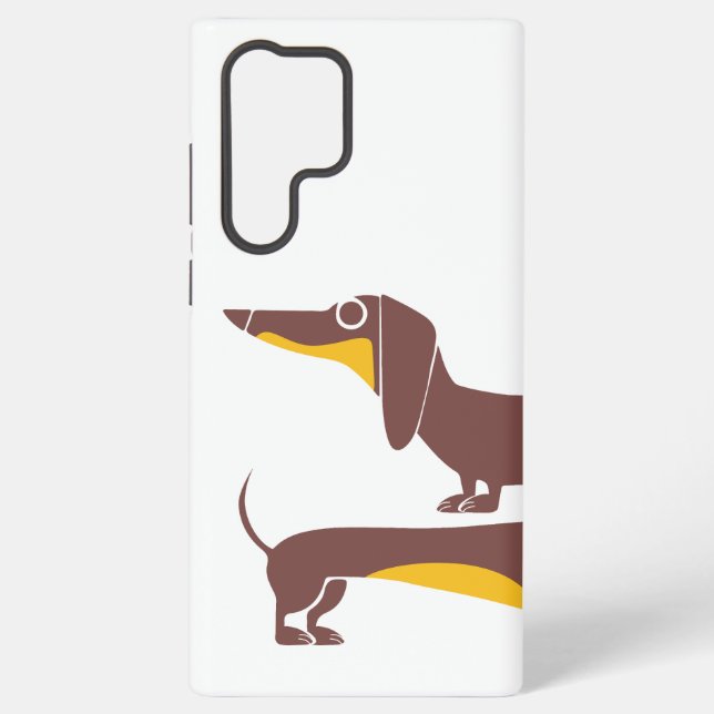 Coque Samsung Galaxy Drôle mignon dachshund pour parent chien long (Verso)