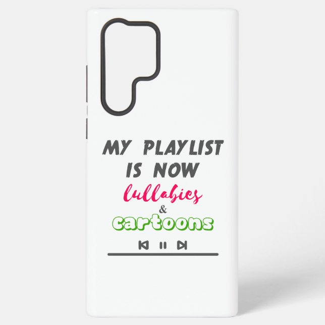 Coque Samsung Galaxy Drôle Nouveau Père/Mère Playlist (Verso)