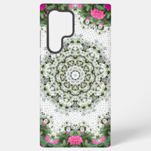 Coque Samsung Galaxy Eau du jardin Fontaine Fleurs roses Mandala Design