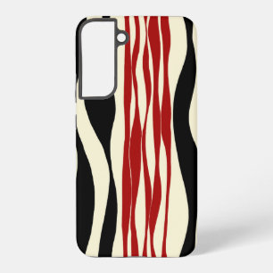 Coque Samsung Galaxy Ebb et flux - Rouge et crème