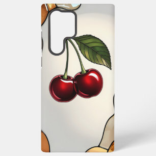 Coque Samsung Galaxy Effet vitrail Fruit esthétique Cerise