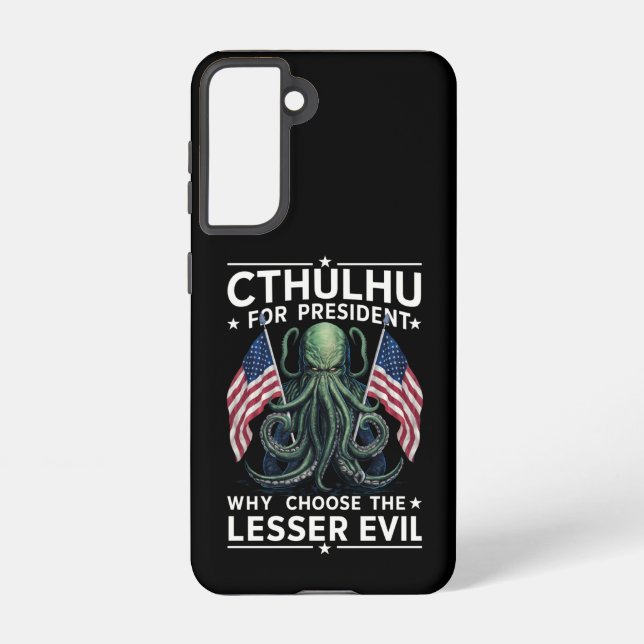 Coque Samsung Galaxy Élections amusantes de 2024 Cthulhu Président (Verso)