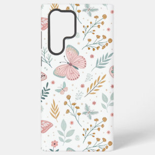 Coque Samsung Galaxy Élégance Botanique de Jardin Papillon Floral Paste