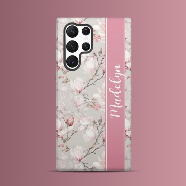 Coque Samsung Galaxy Élégance rose Magnolia (Créateur téléchargé)