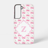 Elégant aquarelle rose cerisier Monogramme