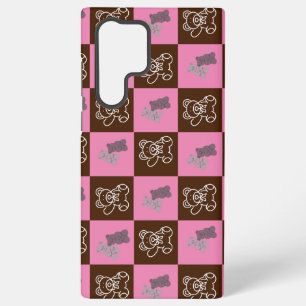 Coque Samsung Galaxy Élégant Brown et rose