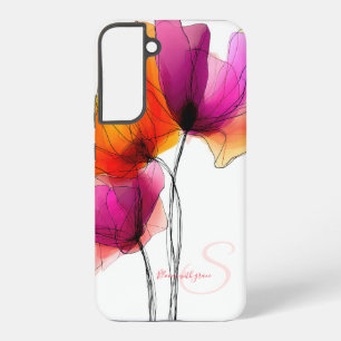 Coque Samsung Galaxy Élégant floral abstrait aquarelle personnalisé