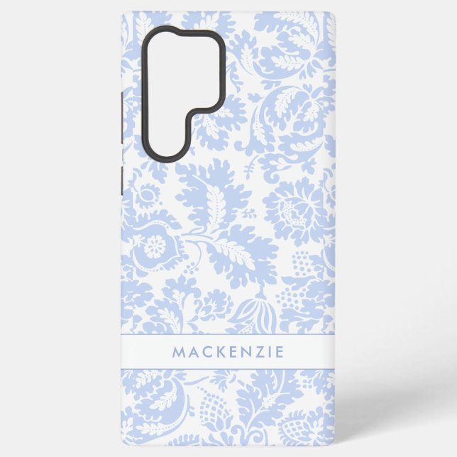 Coque Samsung Galaxy Élégant floral botanique bleu (Verso)