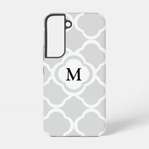 Coque Samsung Galaxy Élégant gris monogramme