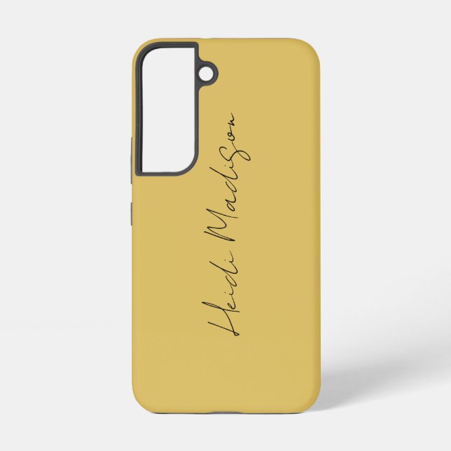 Coque Samsung Galaxy Élégant Moderne Simple Couleur Or Calligraphie (Verso)