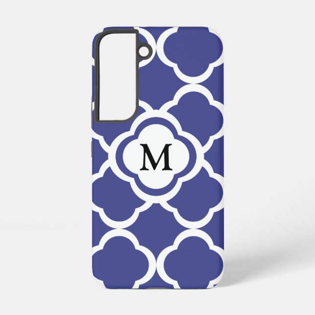 Coque Samsung Galaxy Elegant Monogram Blue (Verso)
