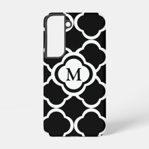Coque Samsung Galaxy Élégant Monogramme noir et blanc