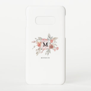 Coque Samsung Galaxy S10E Élégant Monogramme rose pâle