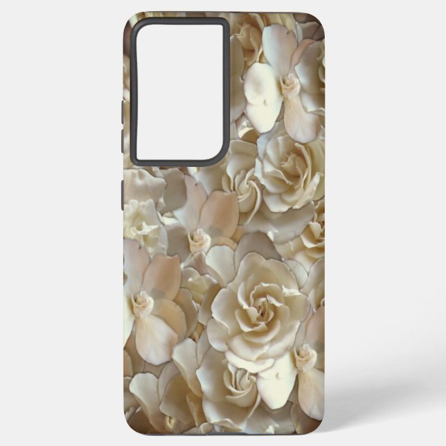 Coque Samsung Galaxy Élégant Rose floral Motif pétal (Verso)