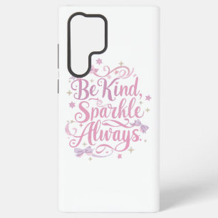 Coque Samsung Galaxy Élégant scintillement rose et violet en écriture c