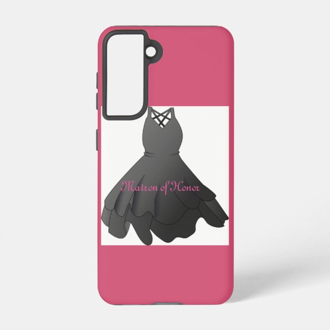 Coque Samsung Galaxy Elegant Script Wedding Dress Matron of Honor (Verso)