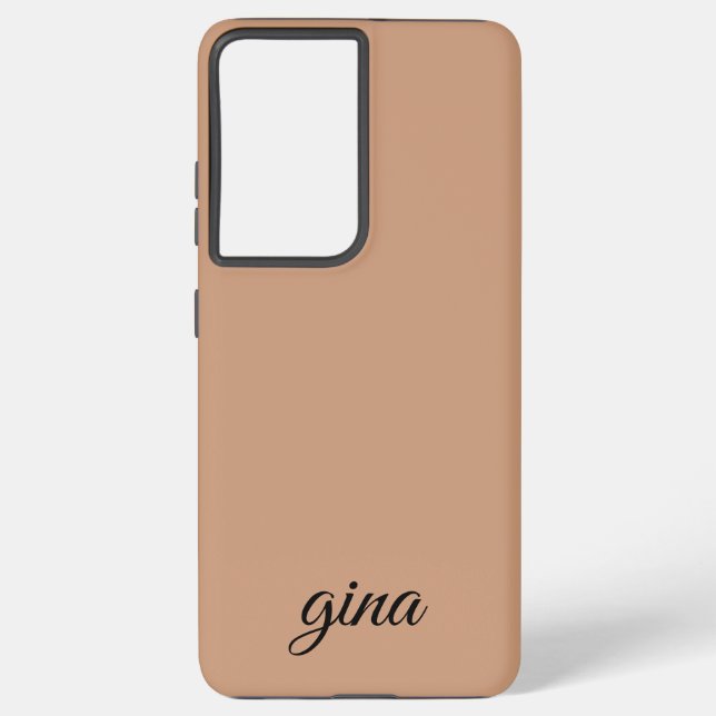 Coque Samsung Galaxy Elégante tendance Brown personnalisation (Verso)