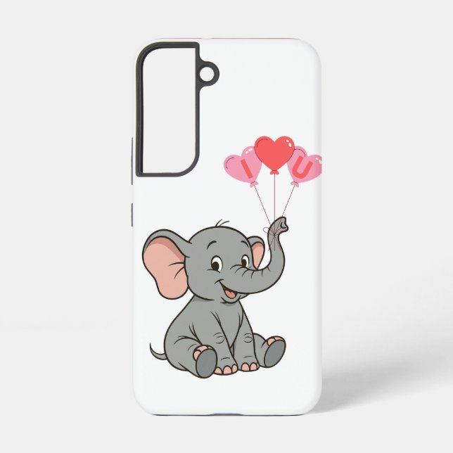 Coque Samsung Galaxy Éléphant mignon de la Saint-Valentin   (Verso)